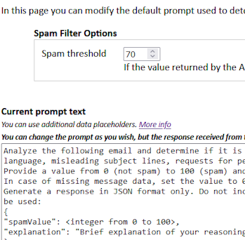 Auto spam filter